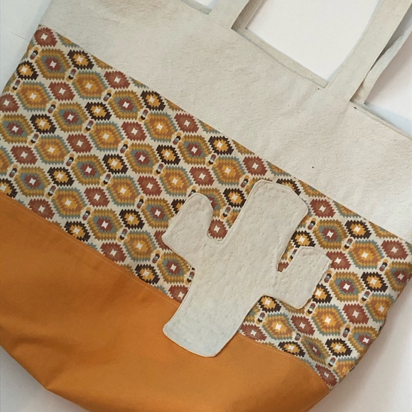Hand Crafted Handbags - Handcrafted Southwest Theme Tote Bag